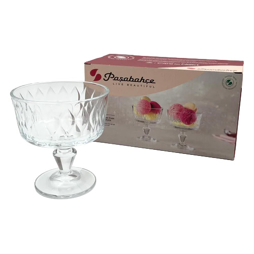 "Pa?abahçe Leafy Ice Cream Glass Cup- 260cc, 2 Pieces"