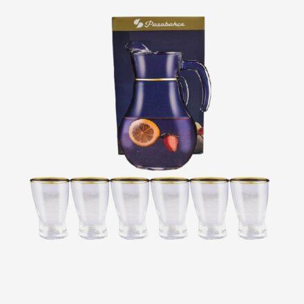 Pasabahce golden touch drinking glass set 7pcs