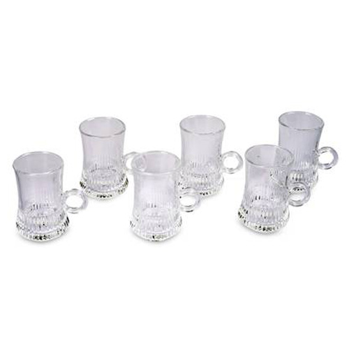 "Glass Tea Cup- 118ml, 6 Pieces"
