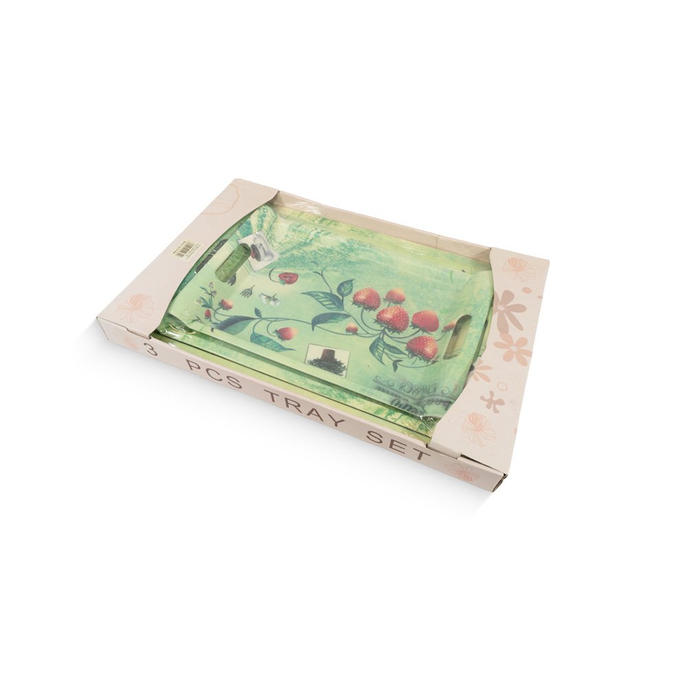 Graphics Serving Tray Set- 3 Pieces