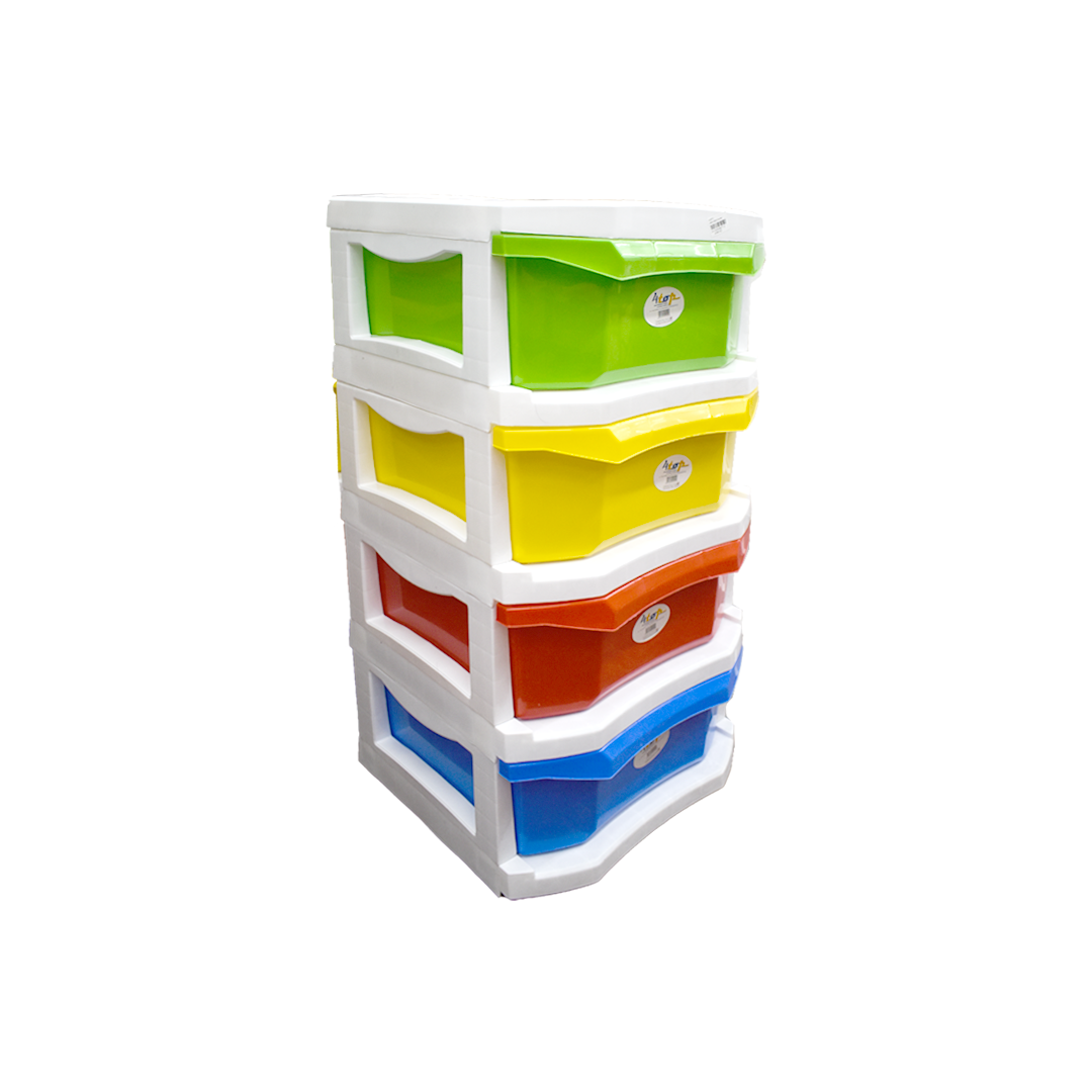 Plastic Drawer Colored 4drawer