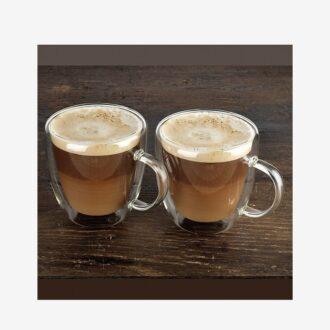 Double wall glass cup 300ml 2pcs