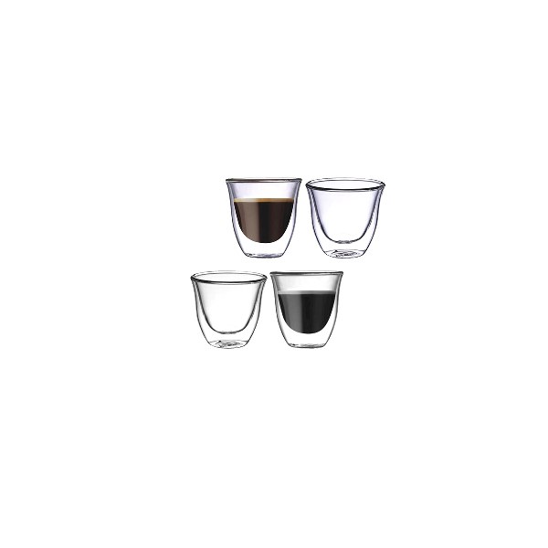 Double wall glass cup 70ml 4pcs