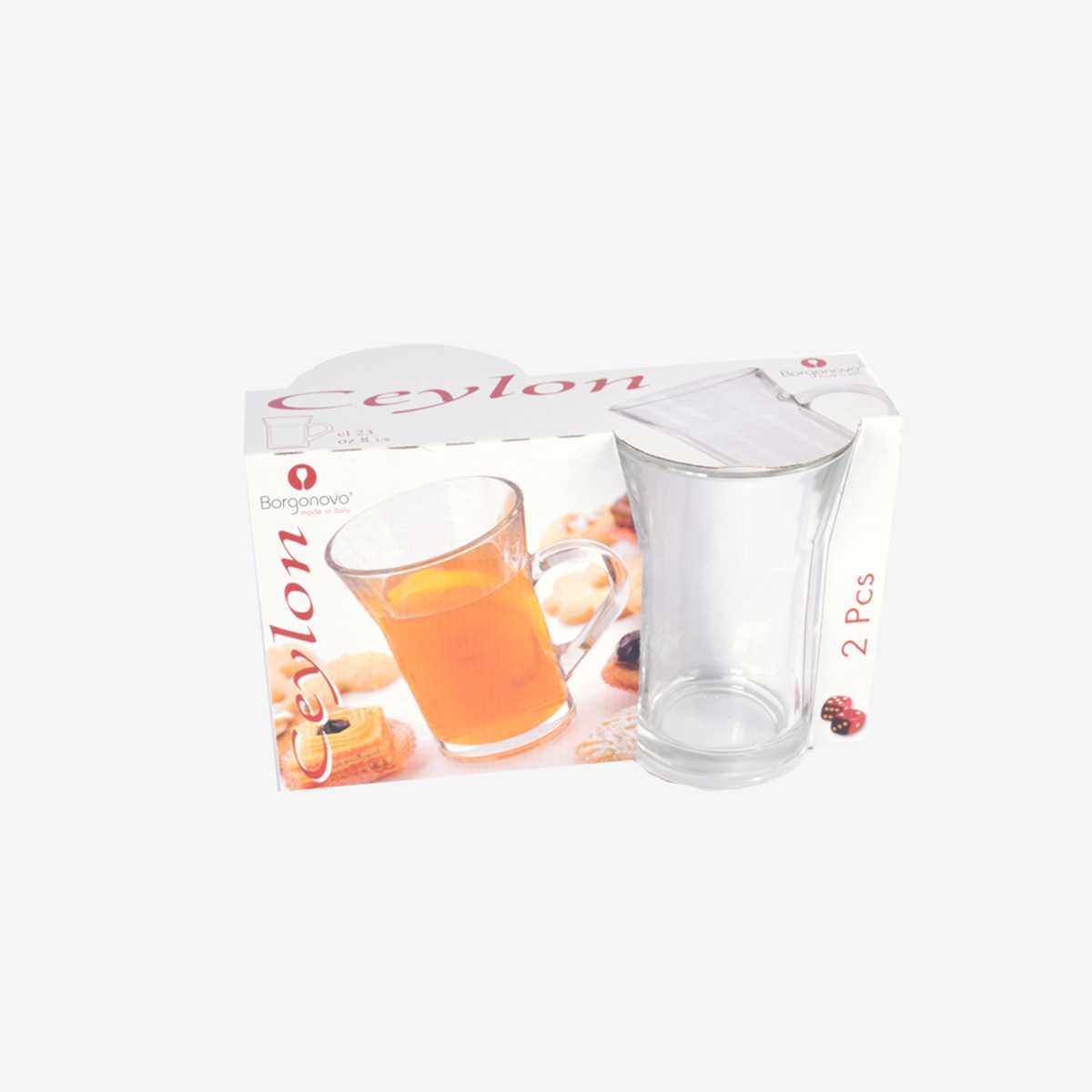 Glass mug 8oz 2pcs (ITALY)