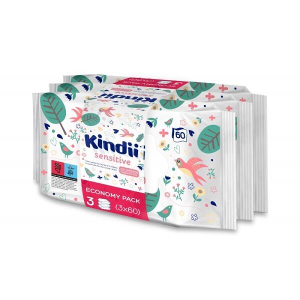 Kindii Sensitive Wet Wipes- 60 Sheets