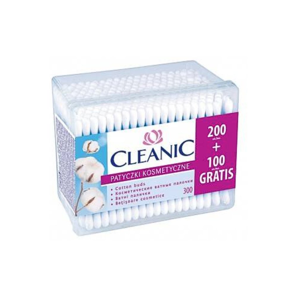 Cleanic Pure Effect Cotton Buds- 200+100 Pieces