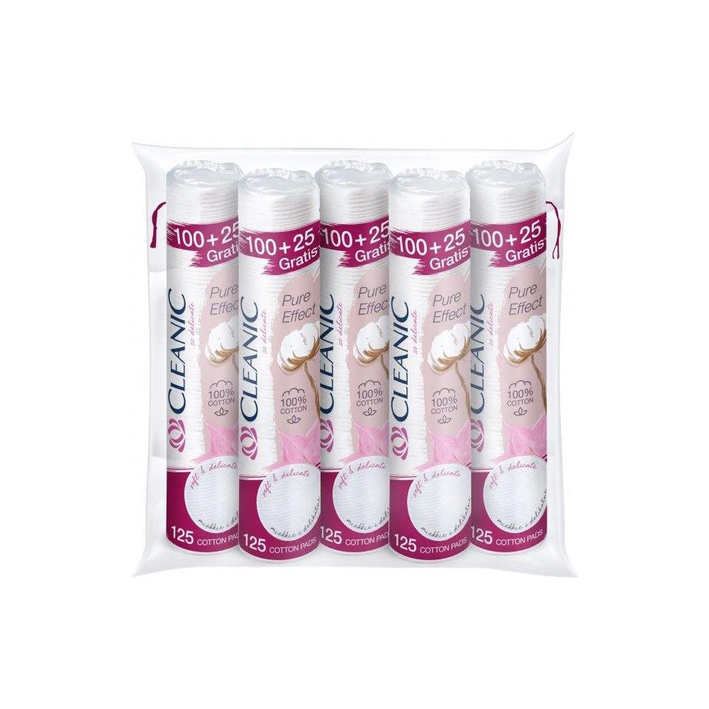 Cleanic Pure Effect Cotton Pads- 5x100+25 Pieces