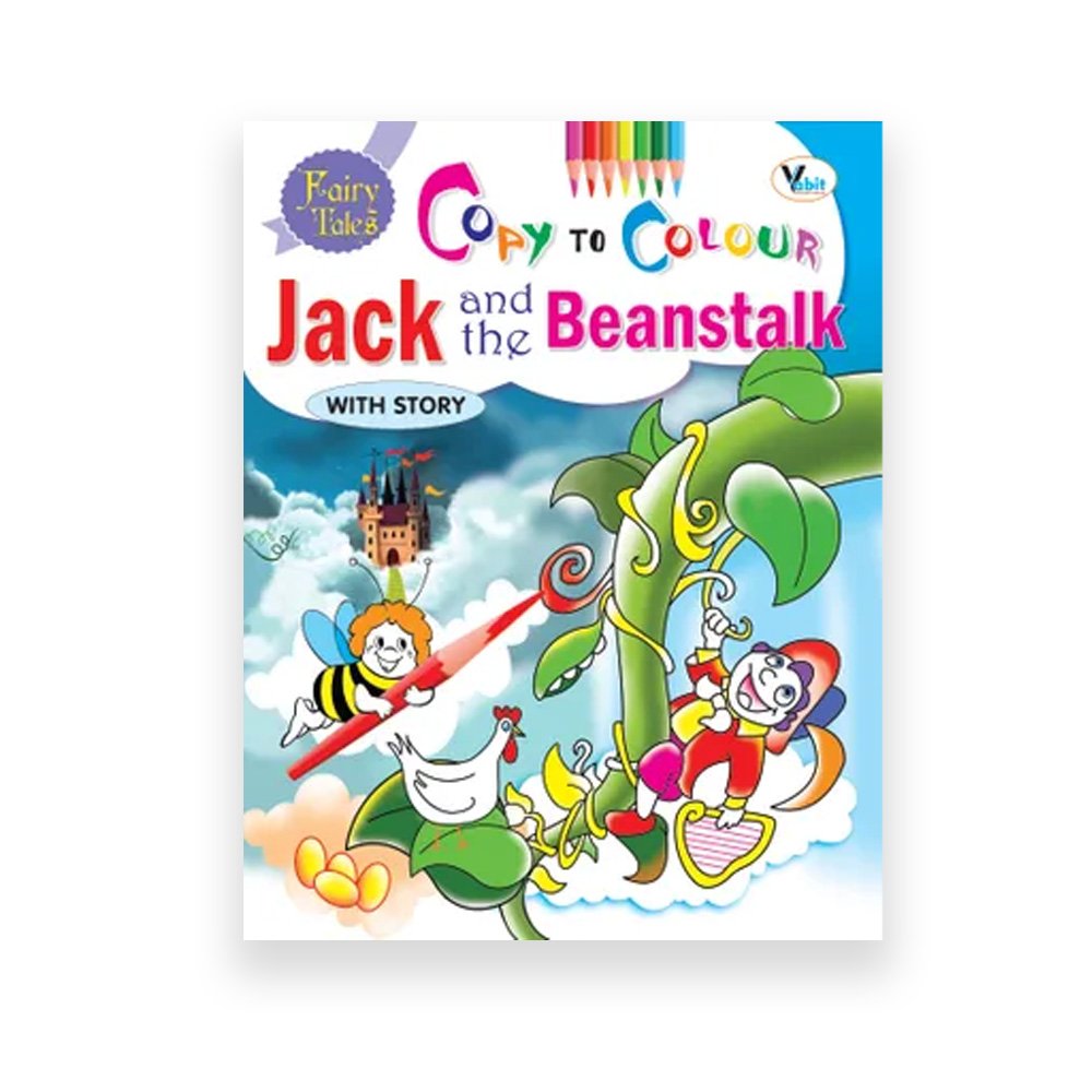 2-In-1 Copy To Color Fairy Tales Jack And The Beanstalk Story Book