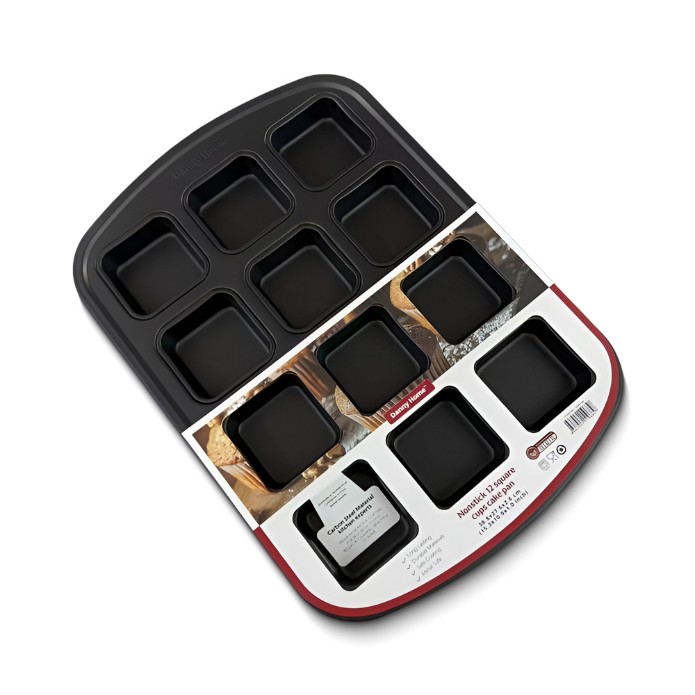 "Danny Home Mini Cake Baking Pan- 12 cups, 38.8x27.6x2.6cm"