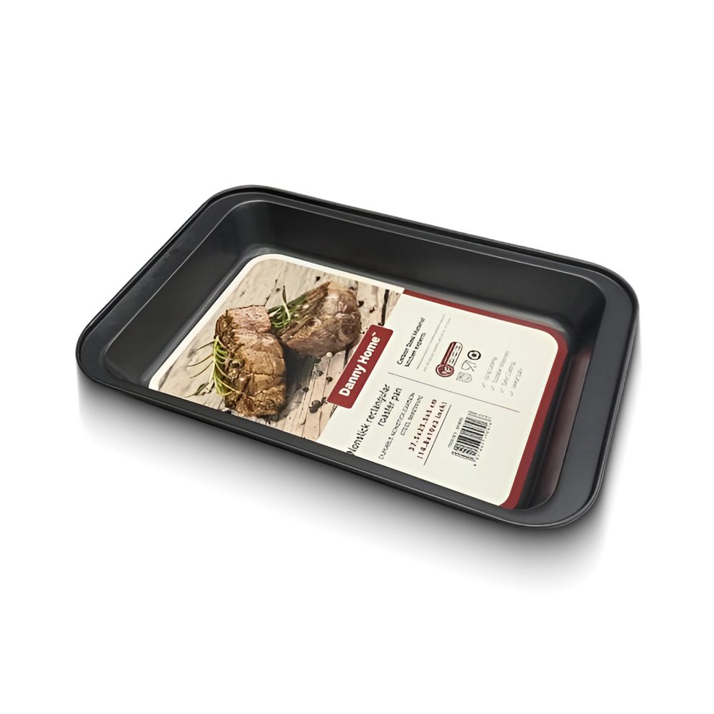 Danny Home Nonstick Rectangular Roaster Pan- 37.5x25.5x5cm
