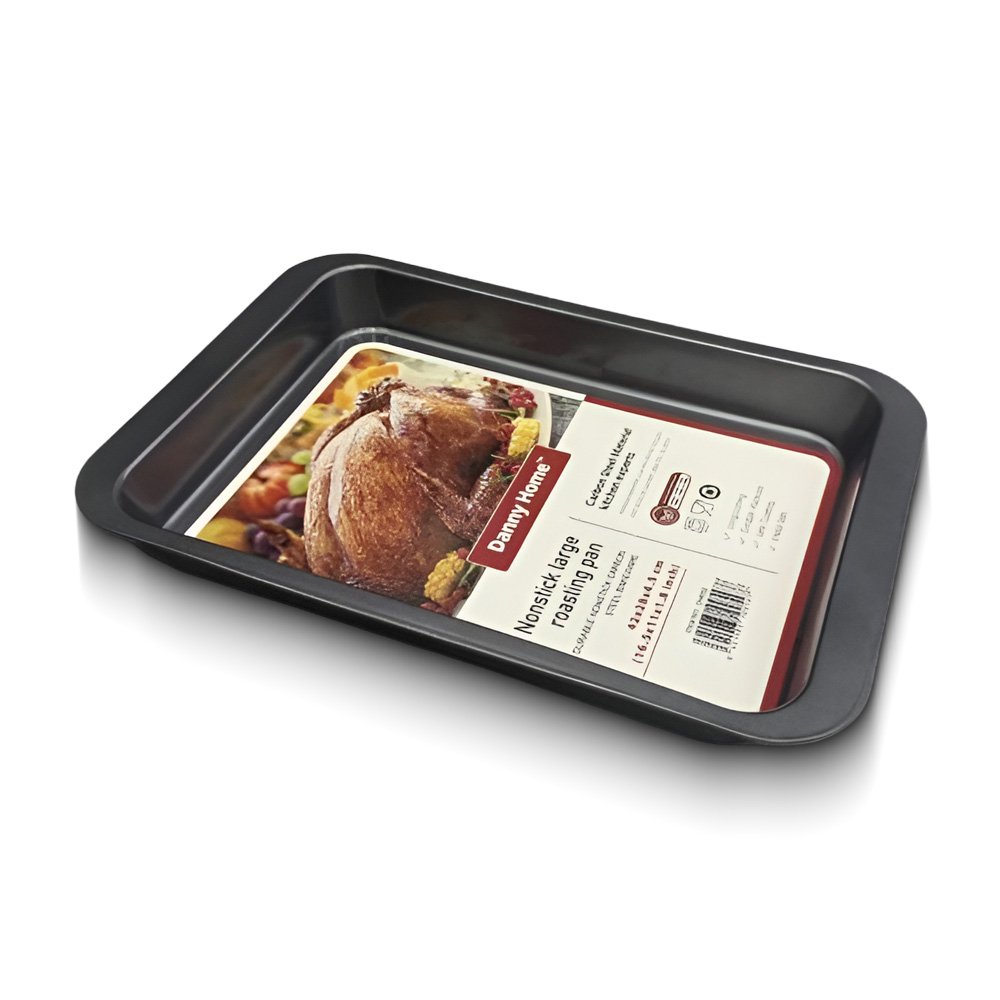 Danny Home Nonstick Rectangular Roaster Pan- 42x28x4.5cm