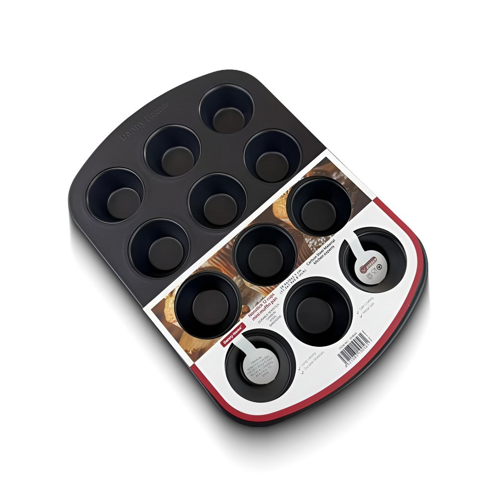 "Danny Home Nonstick Muffin Pan- 12 Cup, 25.5x19.5x2.1cm"