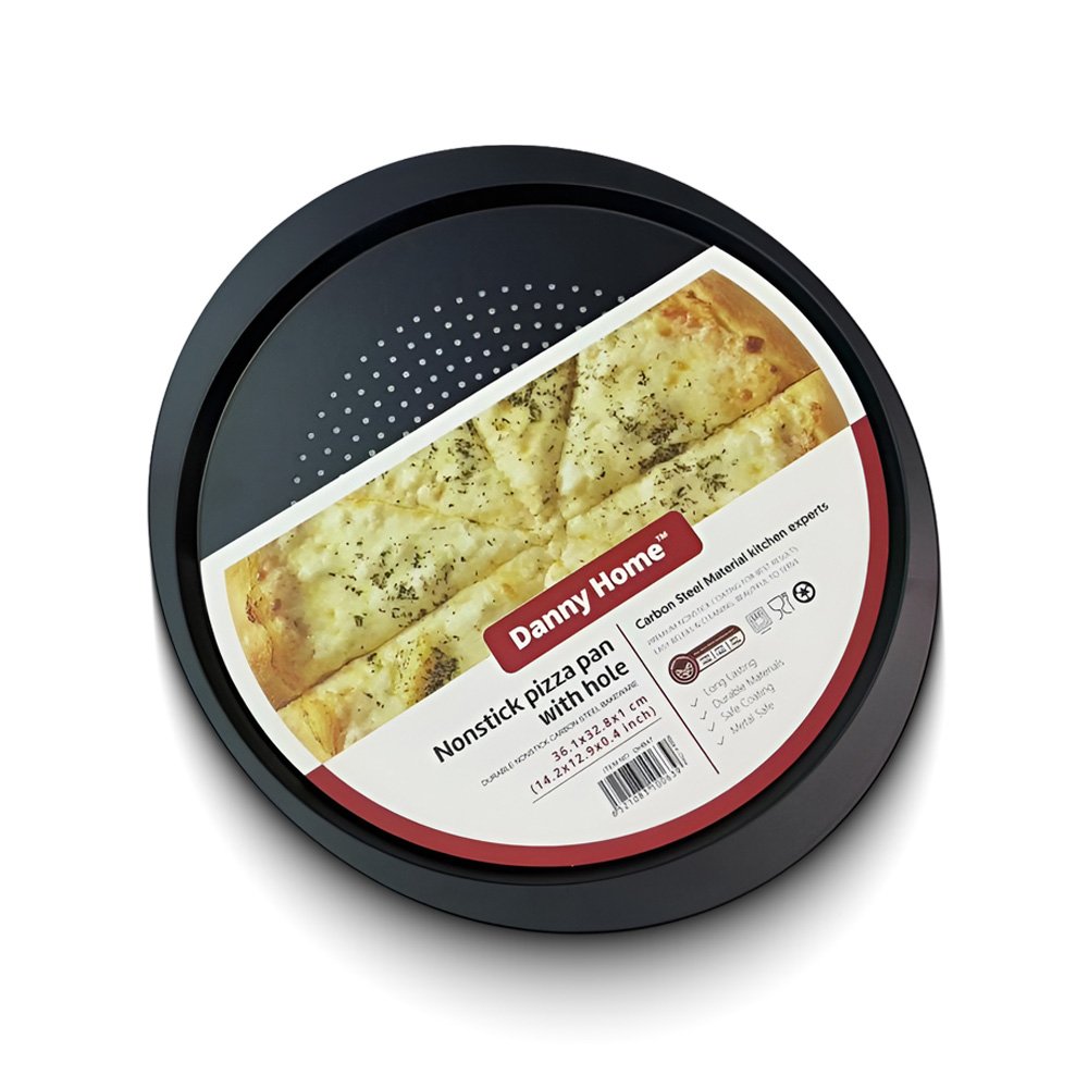 Danny Home Nonstick Pizza Pan with Holes- 35x2.5cm