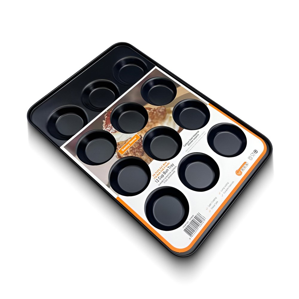 "Danny Home Non-Stick Bun Tray- 12 Cup, 32.7x22.2x1.8cm"