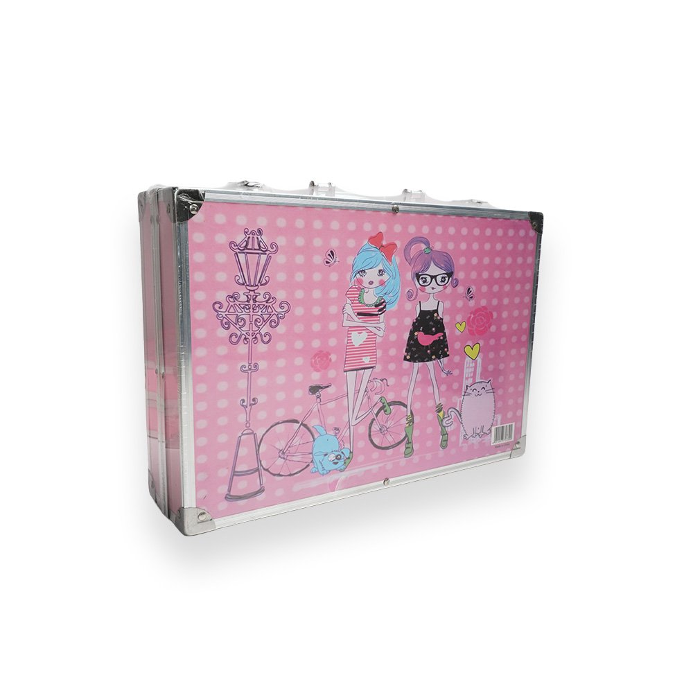 Girl Art Supply Set with Storage Case 23x34cm