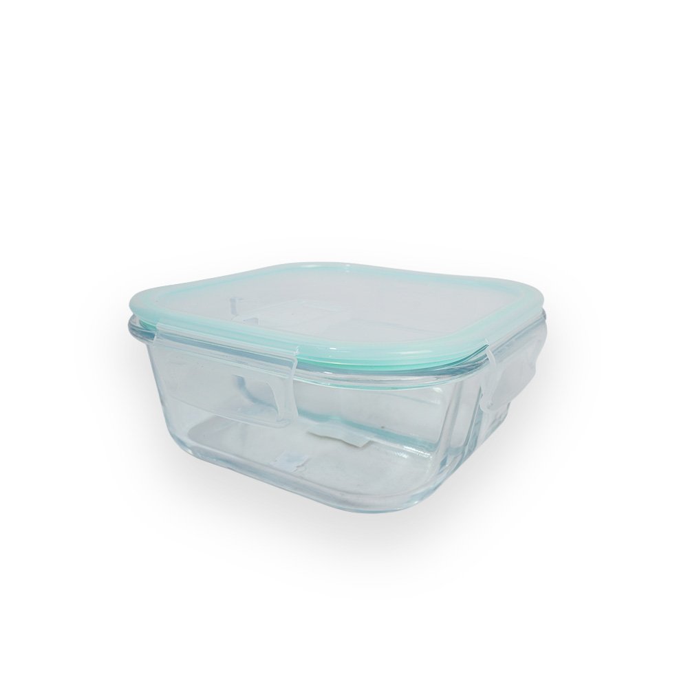 Two Compartment Square Glass Storage Bowl 15x6.5cm