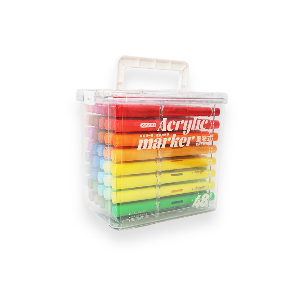 "Soft Tip Acrylic Marker Set, 48 Pieces"