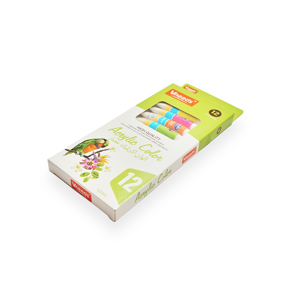 "Vneeds Acrylic Paint Set 9ml, 12 Colors"