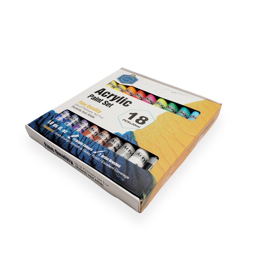 "Student Acrylic Paint Kit 30ml, 18 colors"