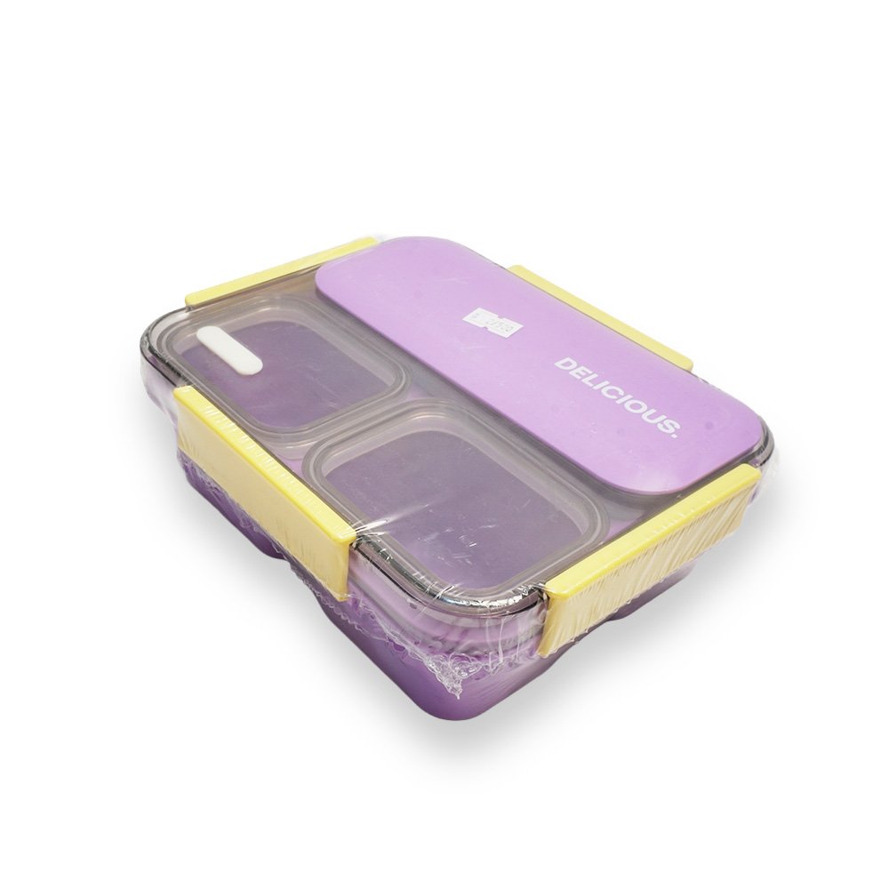 3 Compartment Stainless Steel Bento Box 21x17x7cm