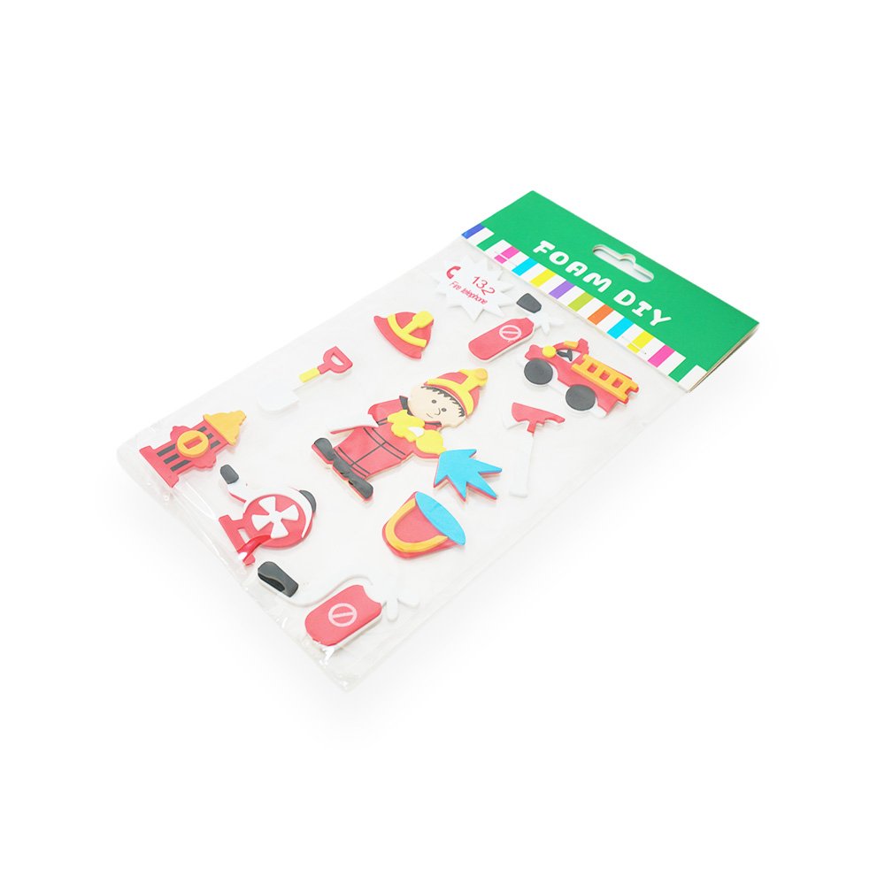 "Firefighter Themed Sticker Set, 12.5x17cm"