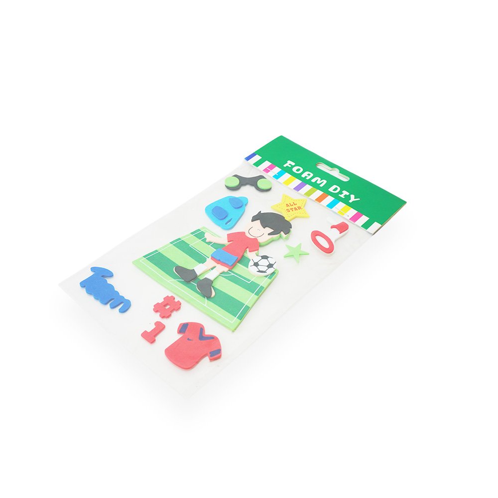 "Soccer Star Themed Sticker Set, 12.5x17cm"
