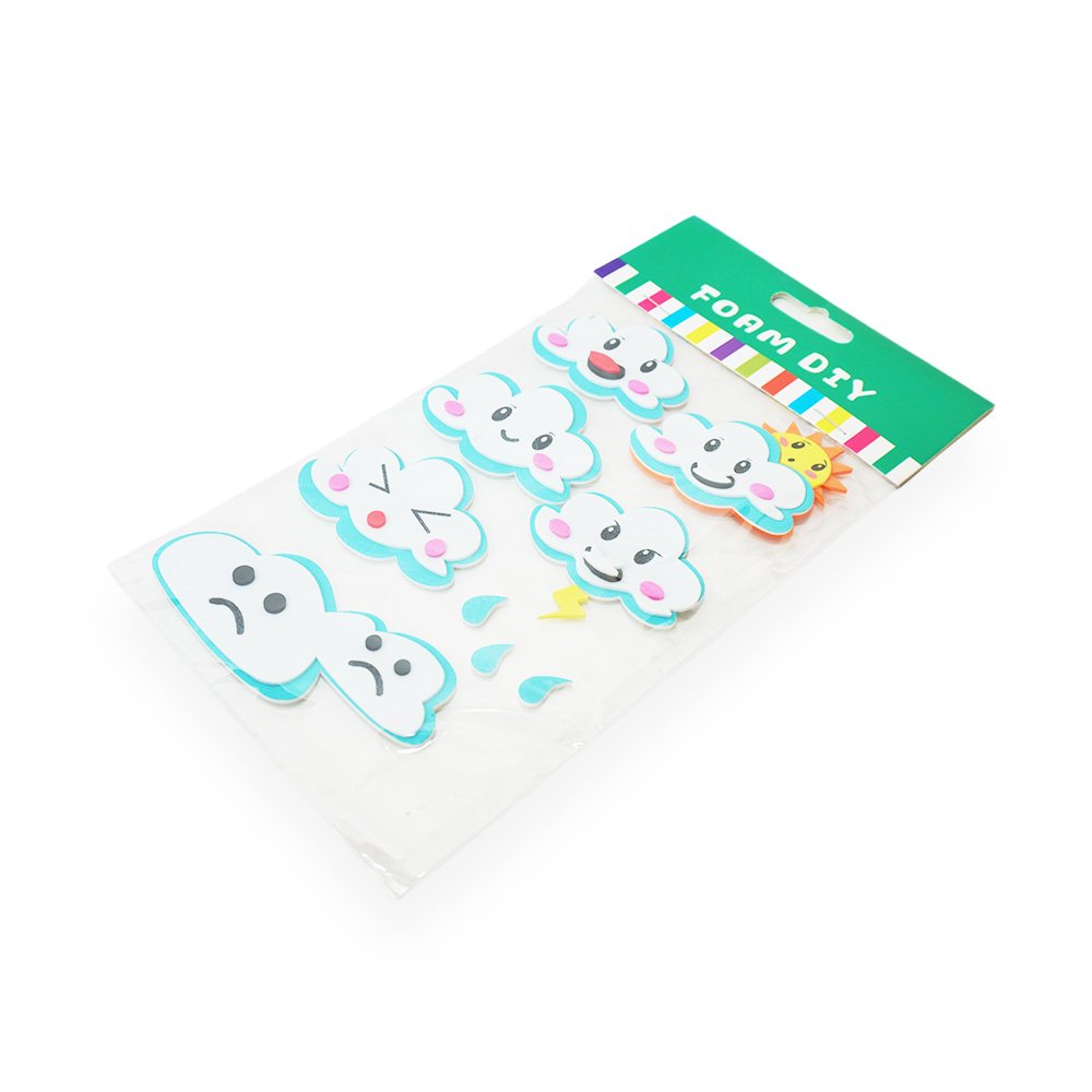 "Cloud Themed Sticker Set, 12.5x17cm"