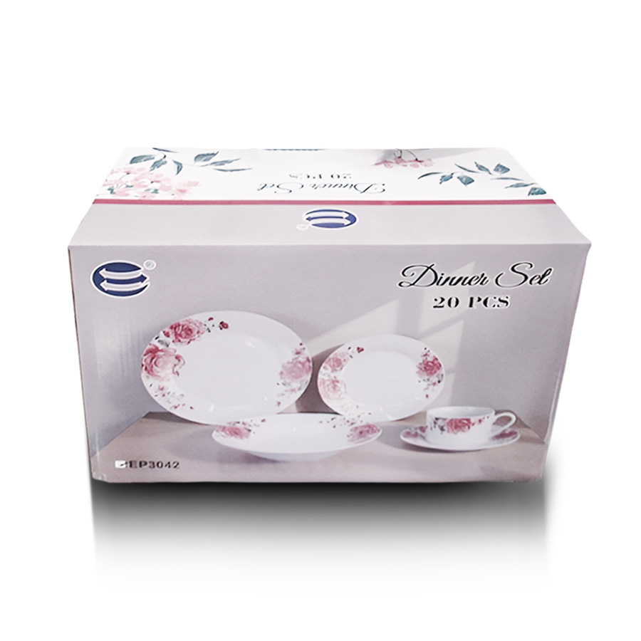 Rose Porcelain Dinner Set- 20 Pieces