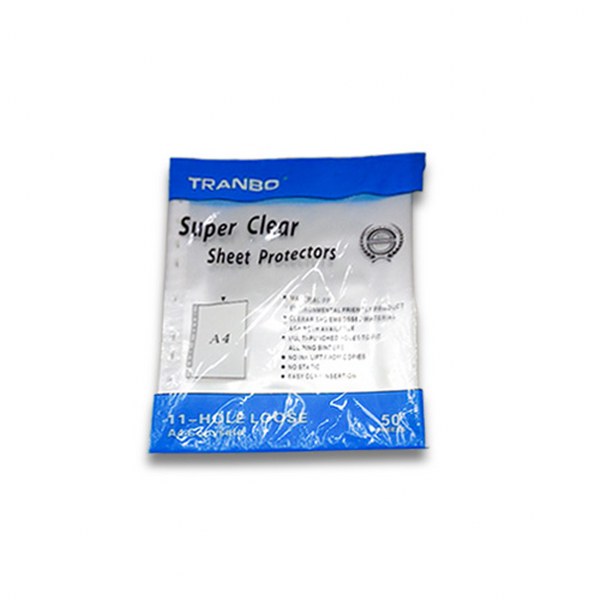 Tranbo Super Clear Sheet Protectors ? A4 Size 50 Sheets