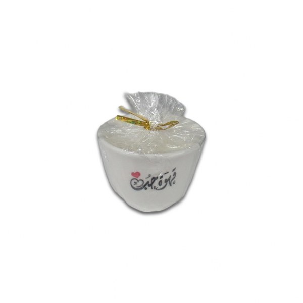 "Ceramic Qahwa Cup- White, Small"