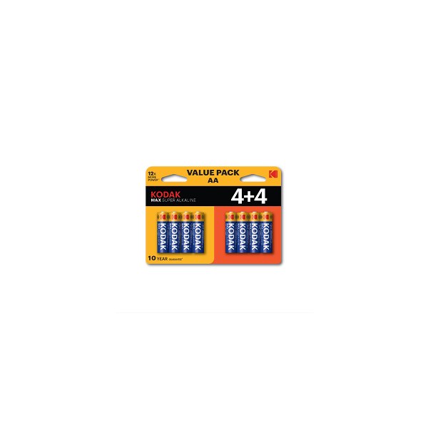 Kodak max super alkaline AA battery (4+4)