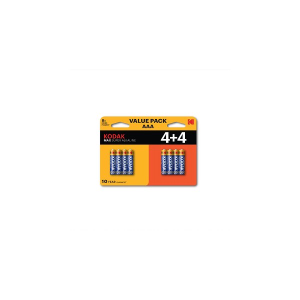 Kodak max super alkaline AAA battery (4+4)