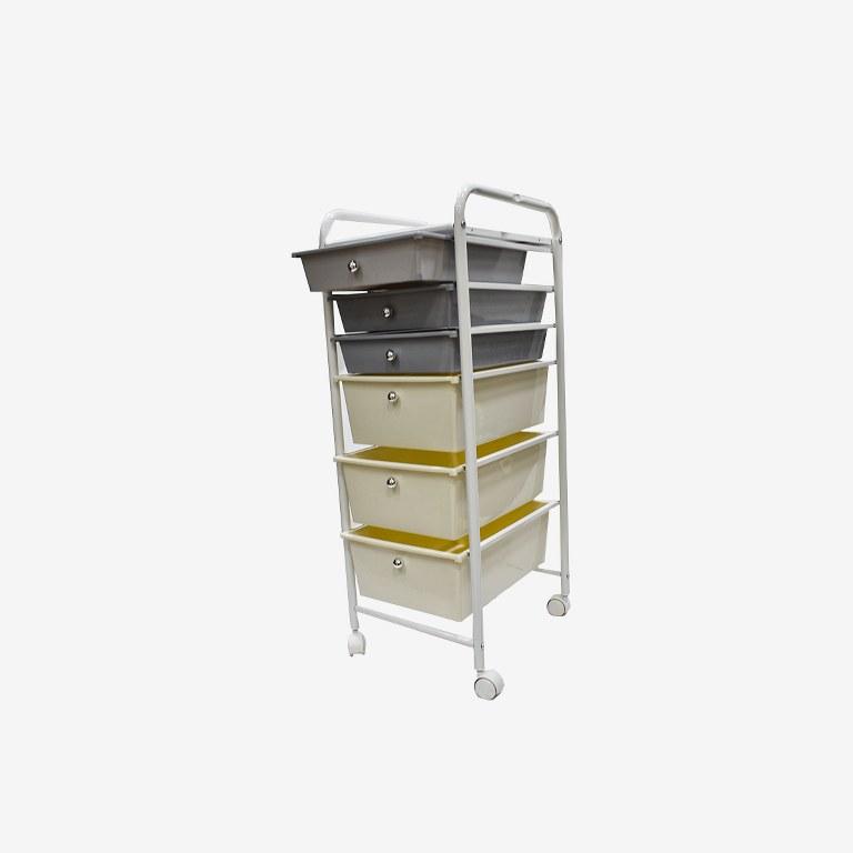 Plastic drawers trolley (6) 82*30*7cm mix colors