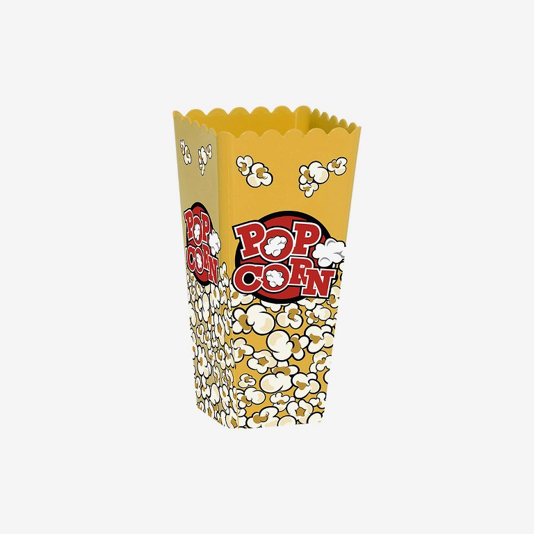 Popcorn Box-yellow 10*10*20cm