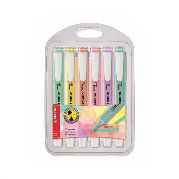 Stabilo Swing Cool Pastel Highlighters ? 6 Colors Set