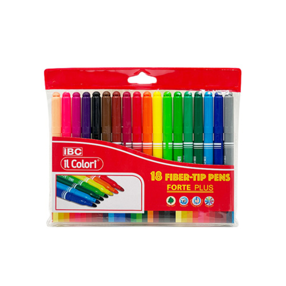 Ibc 18 Fiber-Tip Pens Forte Plus