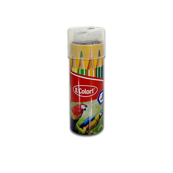 Ibc Il Colori Mini Hexagonal Color Pencils ? 12 Colors Tube Pack