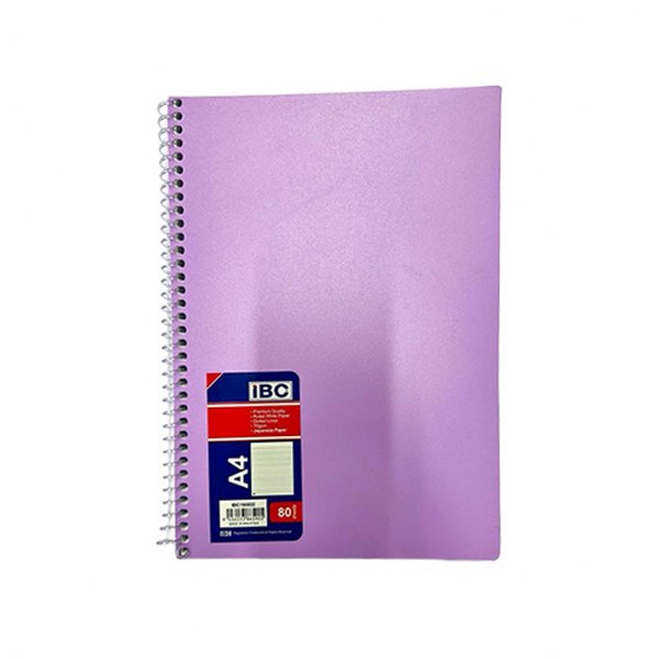 "IBC A4 Spiral Notebook ? Purple, 80 Pages"