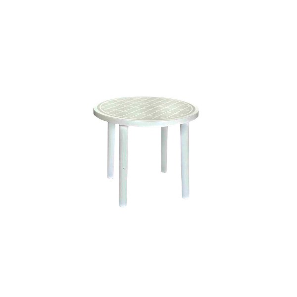 Plastic round table white