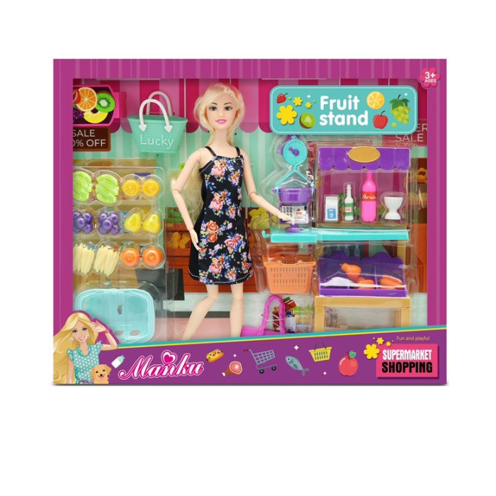 Atinil Fruit Stand Doll Set
