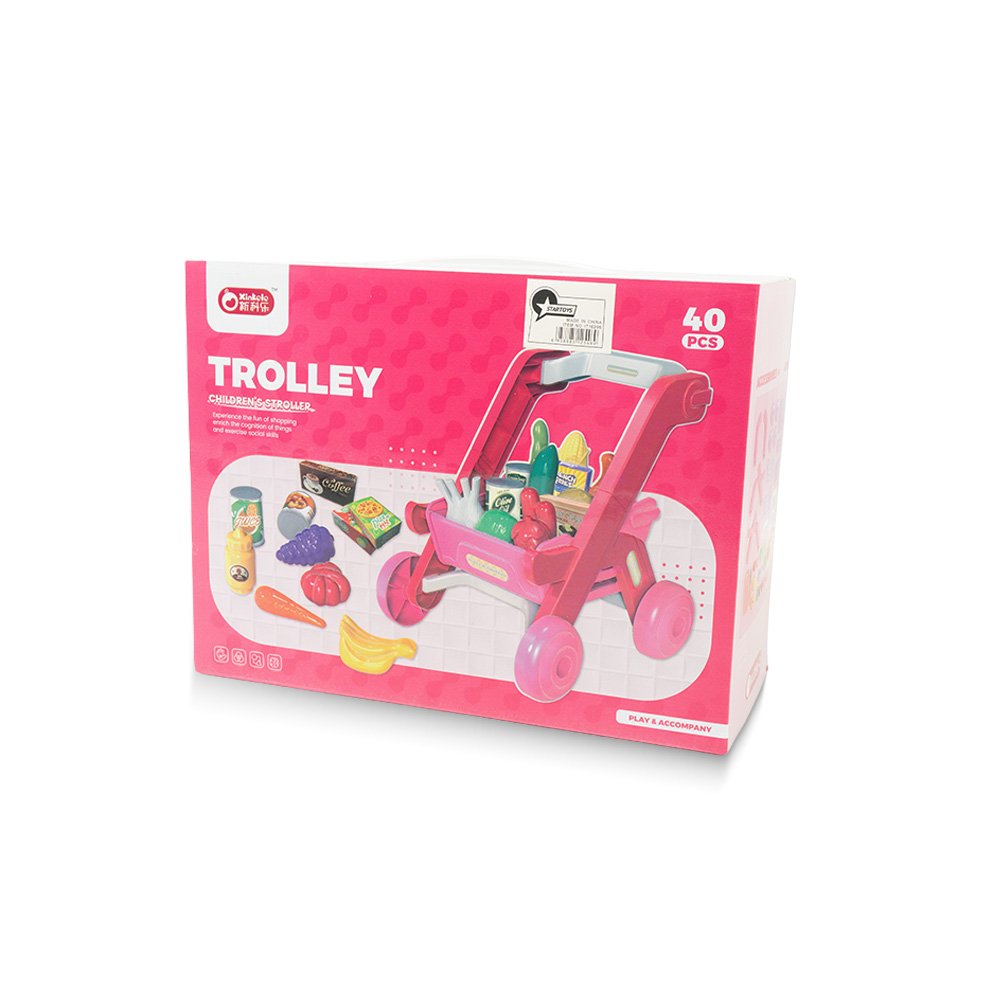 Shopping Cart & Play Food Set