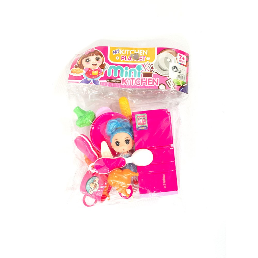 Mini Kitchen Playset with Doll