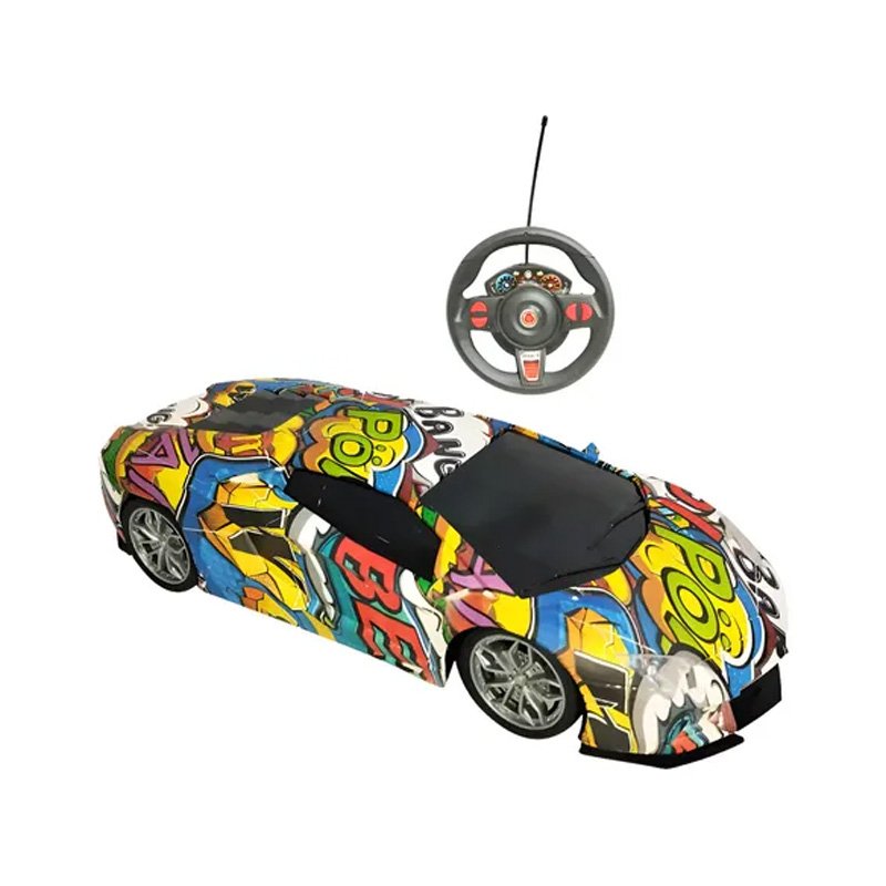 Speed Racer Graffiti Steering Wheel Remote Control Car