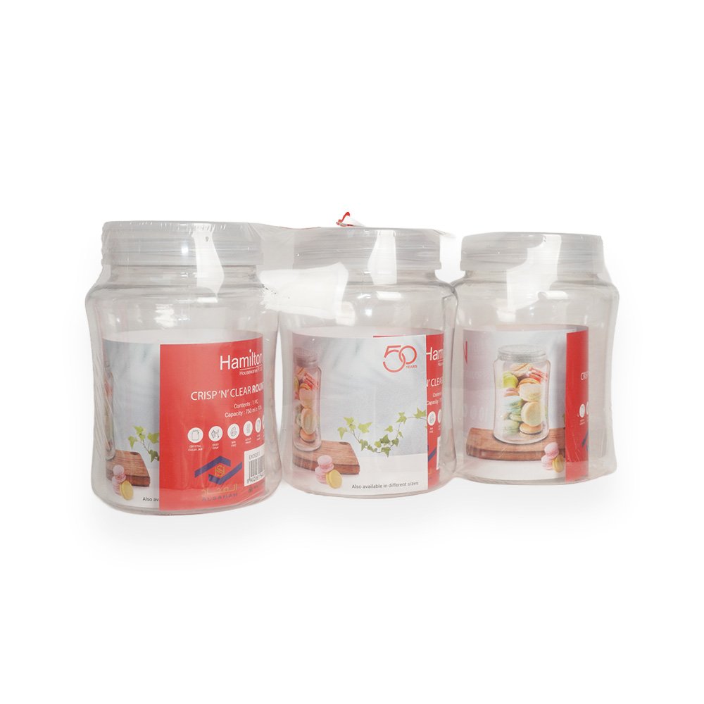 Milton Crisp N Clear Round Storage Containers 750Ml 3 Pieces
