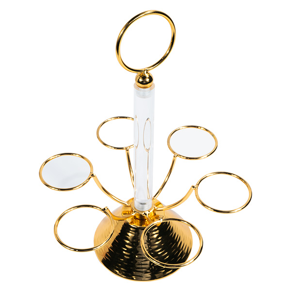 Coffee 6 Cup Holder Stand- Gold