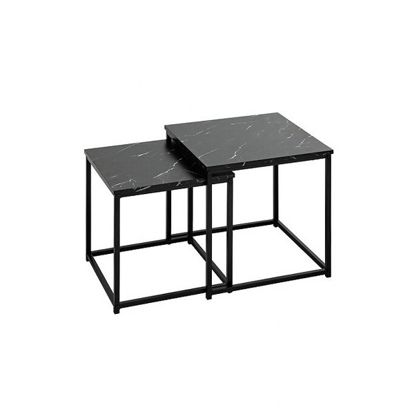 "Side Table Set- Black, 2 pieces"