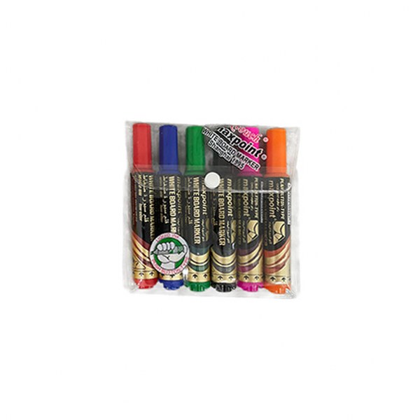 MaxPoint White Board Marker Set- 6 Pieces