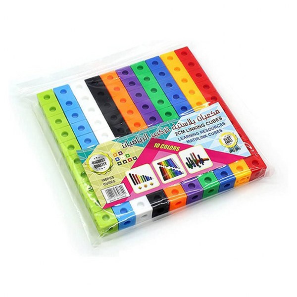 Plastic Math Linking Cubes ? 2cm Educational Blocks
