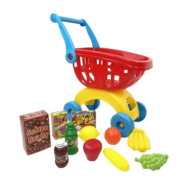 Plastic Shopping Cart Play Set