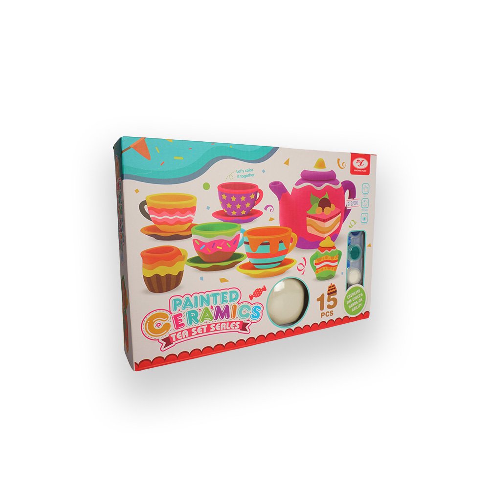 Painted Ceramics DIY Tea Set Craft Kit